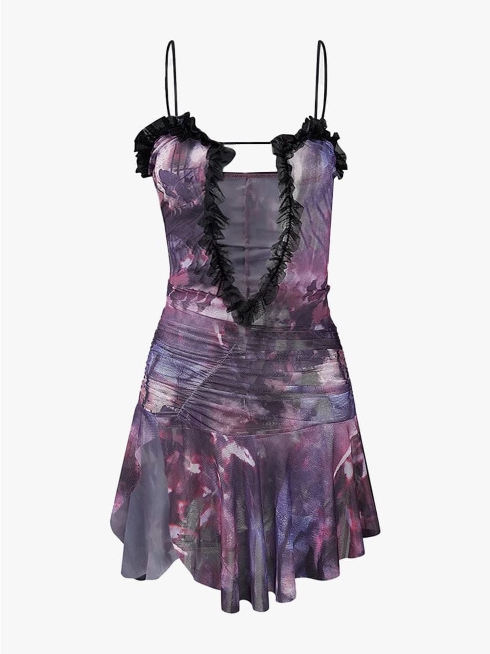 🪞🩷NWOT Floral Ruffled mini Dress-cutout detail size 0/Never worn!🩷🪞